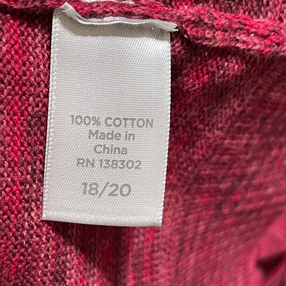 New Avenue Women's Sweater Red Pink Size 18/20 Knit Tunic Cotton - Picture 7 of 8